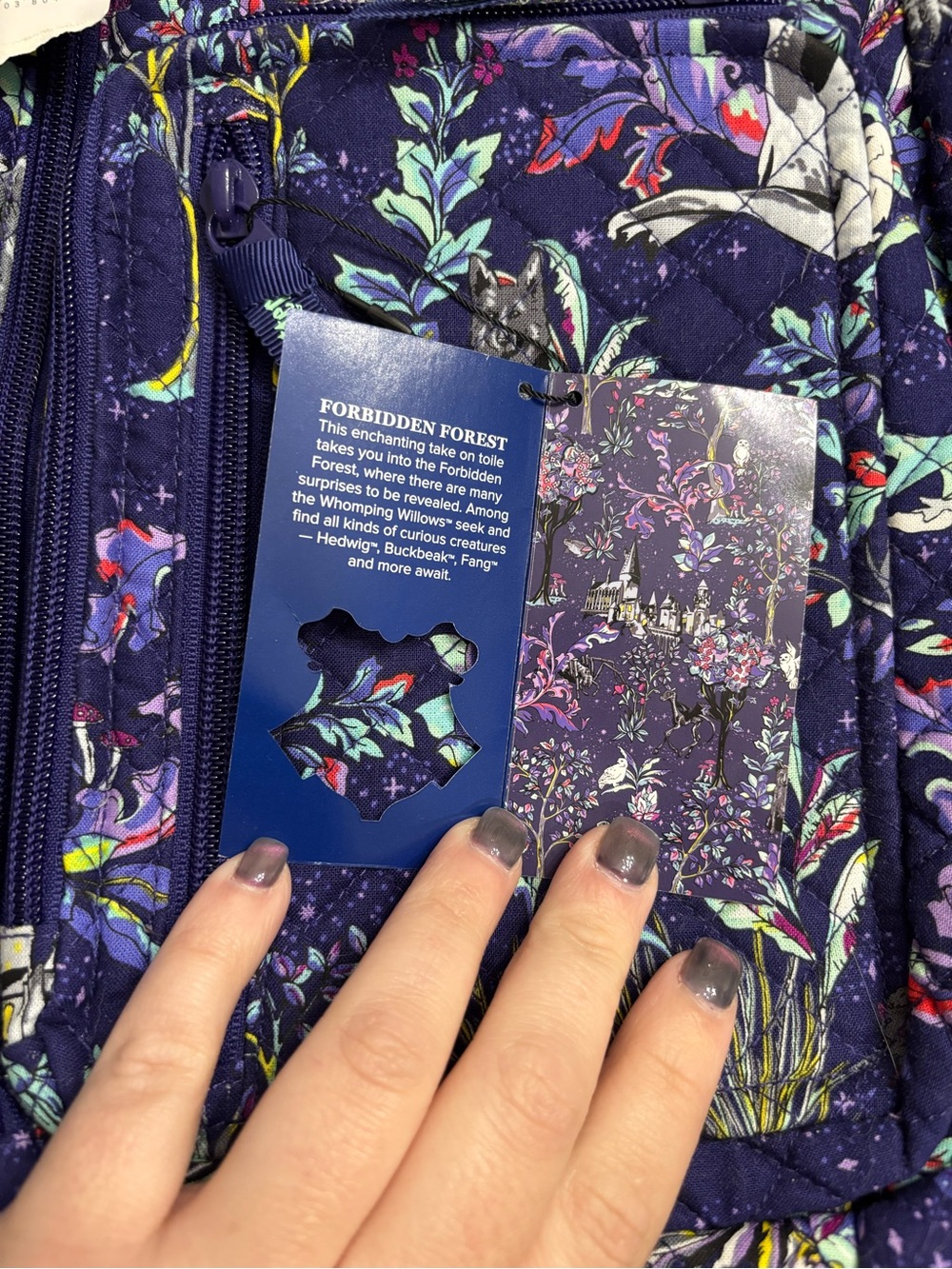 Vera Bradley x Harry Potter Forbidden Forest Sling Backpack - Picture 3 of 12